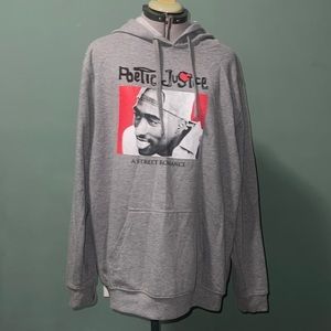 Poetic Justice Hoodie Men size XL Grey Sweatshirt  Sweater